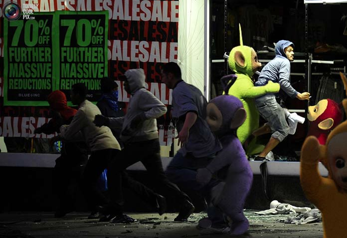 looting london riots teletubbies photoshoplooter